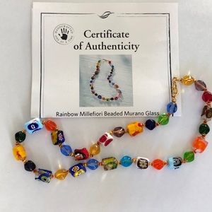 Beaded Murano glass necklace, limited edition.